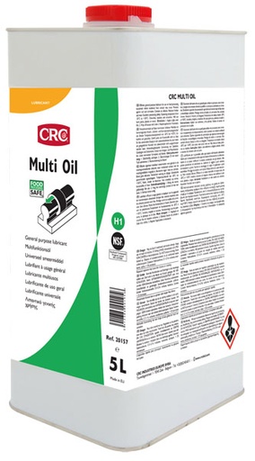 [CRC008953-1030261] Multi- Oil 5litros: Óleo multiusos leve e seguro para processamento alimentar que visa a lubrificação geral I CRC