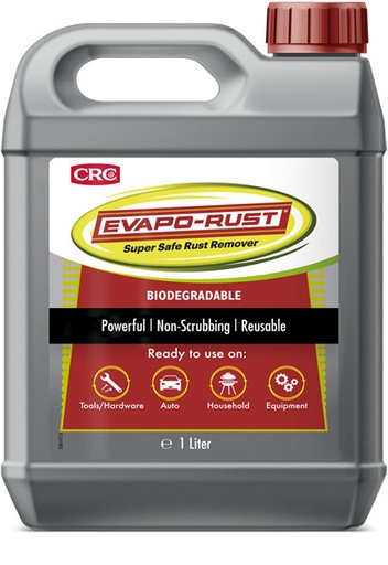 [CRC009134-1040357] Evapo-Rust 1lt: Removedor de ferrugem potente p/restauro I CRC