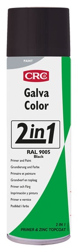 [CRC009167-1030370] Galvacolor 9005 preto, 500ml: Primário de fosfato de zinco 2 em 1 e tinta semibrilhante I CRC