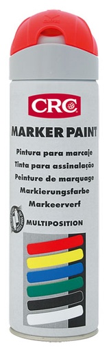 [CRC009217-1030028] Marker Paint Vermelho 500ml: Tinta de marcação à base de resinas acrílicas I CRC