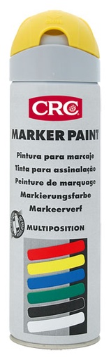 [CRC009221-1030025] Marker Paint Amarelo 500ml: Tinta de marcação temporária à base de resinas acrílicas I CRC