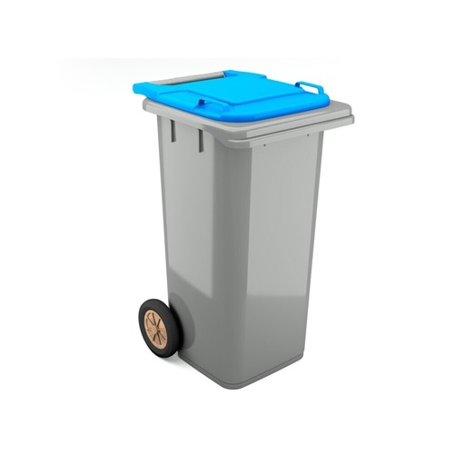 [PRAC009243-02040503] Contentor BIOLOGIC com rodas I tampa azul e fundo cinza I 555x460x900mm I 120 litros