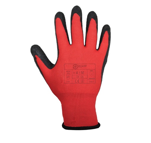 [TAGI009911-LV06] Luvas de suporte poliéster forrada a latex rugoso preto, modelo LV-06 - Tamanho 9 (L) (cópia)