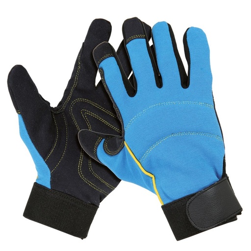 [SAFE13722-G128] Luva em couro sintético e tecido elástico I pack 12 unid cx 120 pares I modelo: DETROIT I SAFETOP