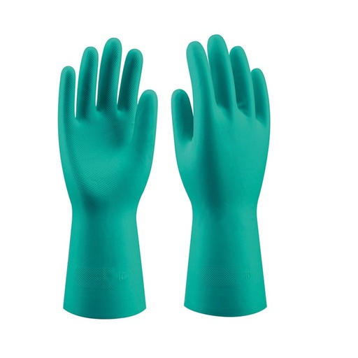 [SAFE13755-G144F] Luva nitrilo I pack 12 unid cx 120 pares I modelo: CHEMICAL GREEN I SAFETOP