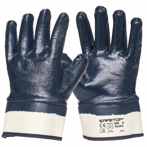 [SAFE13767-G157] Luva nitrilo com forro  I pack 12 unid cx 120 pares I modelo: MAXINITE I SAFETOP