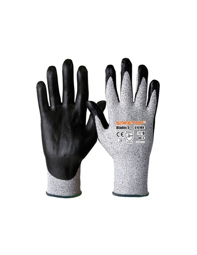 [SAFE14090-G151KV] Luva anticorte C de nitrilo  I pack 12 unid cx 120 pares I modelo: BLADEX 5 I SAFETOP
