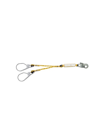 [SAFE16101-80220] Corda dupla 2m absorvador + mosquetões maxi 83( abertura) I SAFETOP