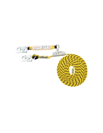 [SAFE16133-] Linha de vida 80 m c/ absorvador + altocut + mosquetões 12 mmI SAFETOP