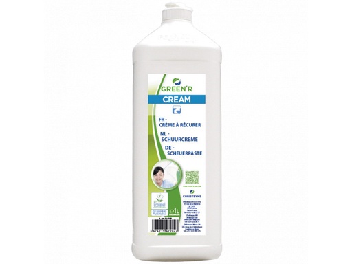 [SHI001060] GREEN’R CREAM, 1 litro: Gel polidor com microesferas para multisuperfícies adequado para qualquer metal ou superfícies vidradas