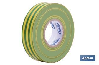 [CRHA0015370-P659] Fita isoladora | 180 microns | Cor Amarelo / Verde | 19 mm x 20 metros