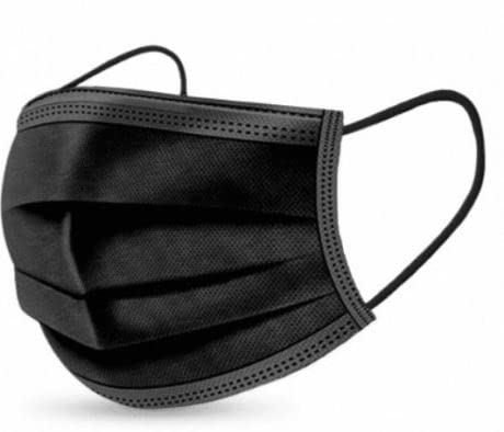 [CON000030] Máscaras de proteção cirurgicas, Preta c/ 3 capas Tipo II, pack 50 unidades (Preço unitário)