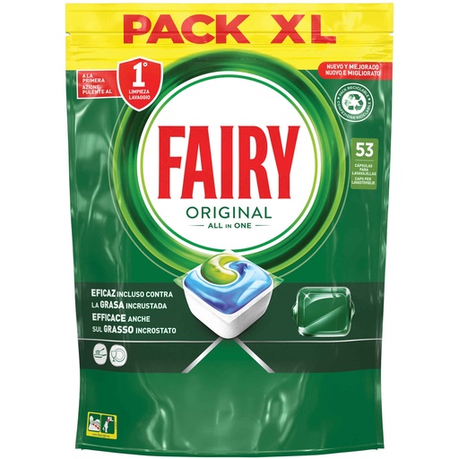 [P692-P705] Pastilhas máquina de lavar louça Fairy Plus (53 unidades)